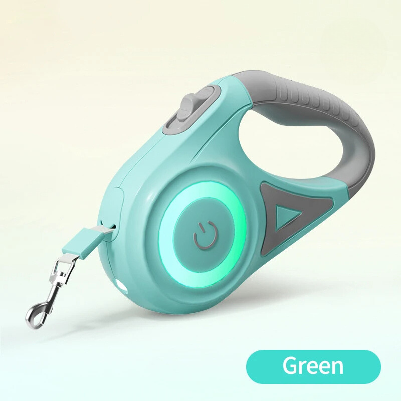 Automatic Retractable Luminous Dog Walking Rope With Lights!