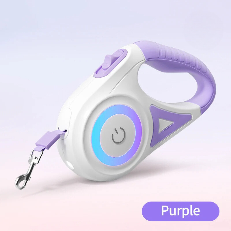 Automatic Retractable Luminous Dog Walking Rope With Lights!