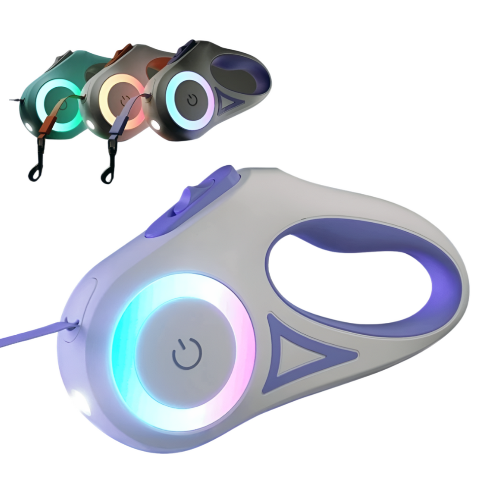 Automatic Retractable Luminous Dog Walking Rope With Lights!