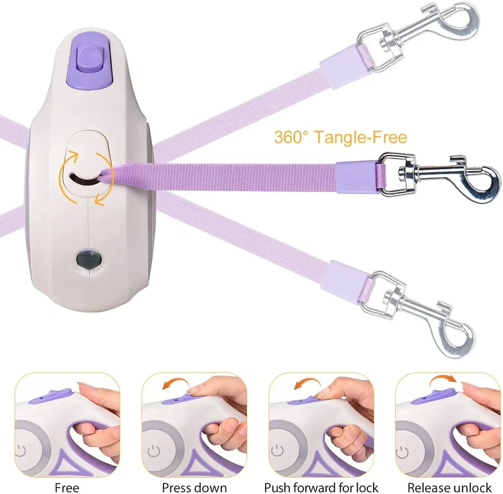 Automatic Retractable Luminous Dog Walking Rope With Lights!