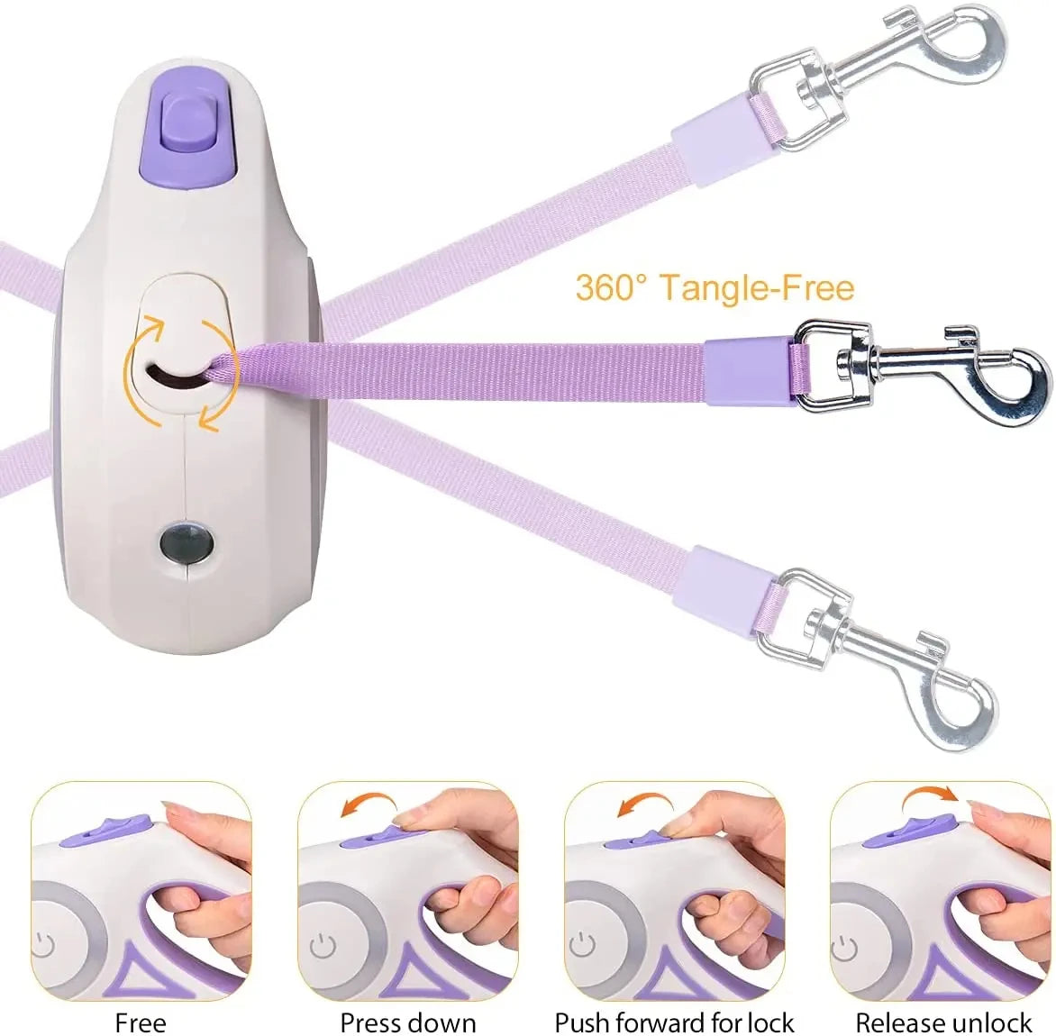 Automatic Retractable Luminous Dog Walking Rope With Lights!